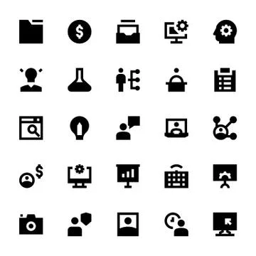Project Management Vector Icons Stock Illustration