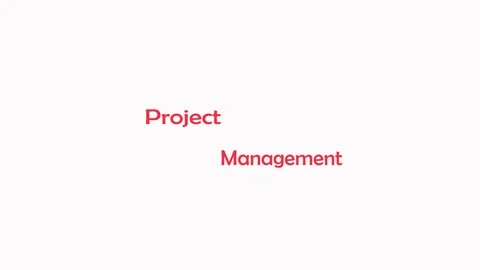 Project Management word cloud concept on black background. Stock Footage 96694912