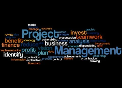Project Management, word cloud concept Stock Illustration