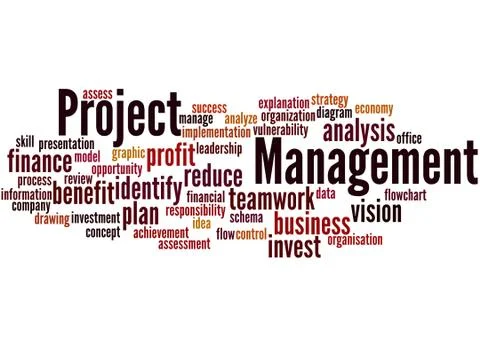Project Management, word cloud concept 스톡 일러스트