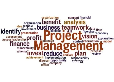 Project Management, word cloud concept Stock Illustration