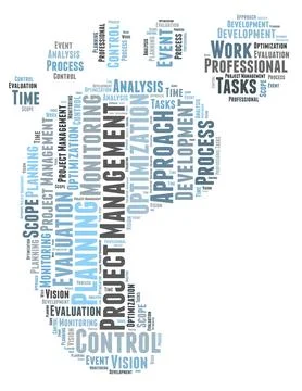 Project management word cloud 스톡 일러스트