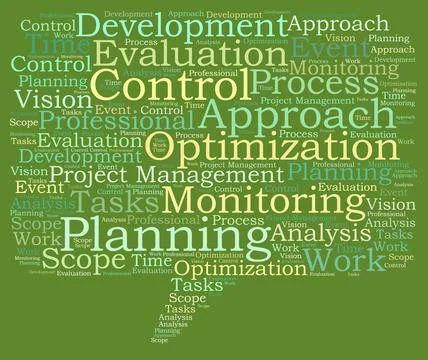 Project management word cloud 库存插图