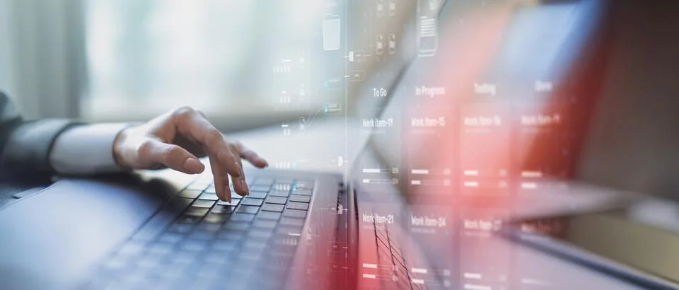 Project Management Workflow Visualization with Task Progress Tracking Dashboa Stock Photos