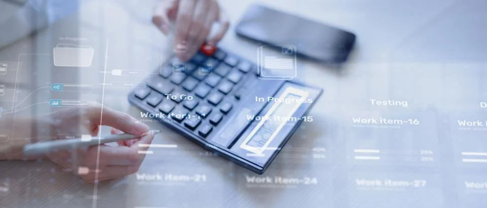 Project Management Workflow Visualization with Task Progress Tracking Dashboa Stock-Fotos