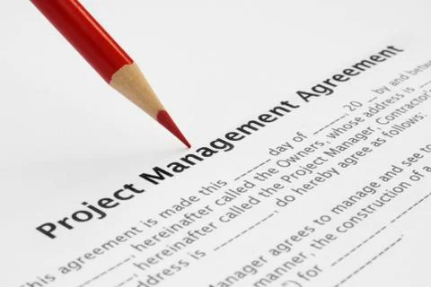 Project manager agreement Stock Illustration