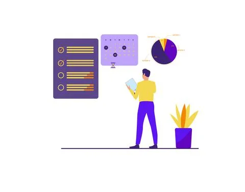 Project Manager Flat Design Stock Illustration