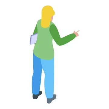 Project manager holding documents and pointing with finger Stock Illustration