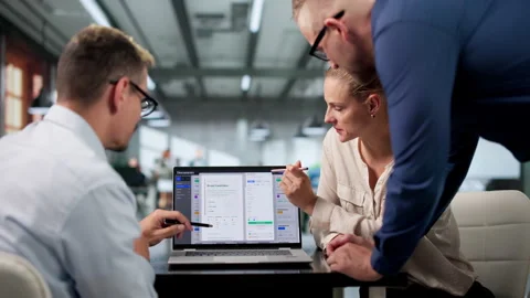 Project Manager Leads Diverse Team Collaborating Stock Footage 338168864