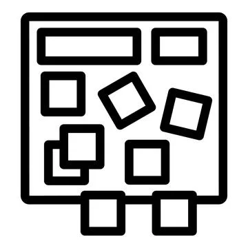 Project manager organizing tasks on kanban board for agile workflow 스톡 일러스트