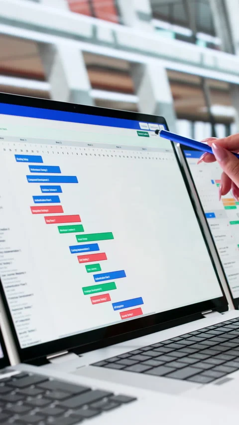 Project Manager Updates Agile Task List In Office Diary Stock Footage 344718025