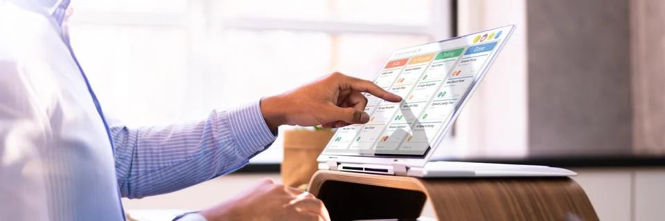 Project Manager Using Agile Software Stock Photos