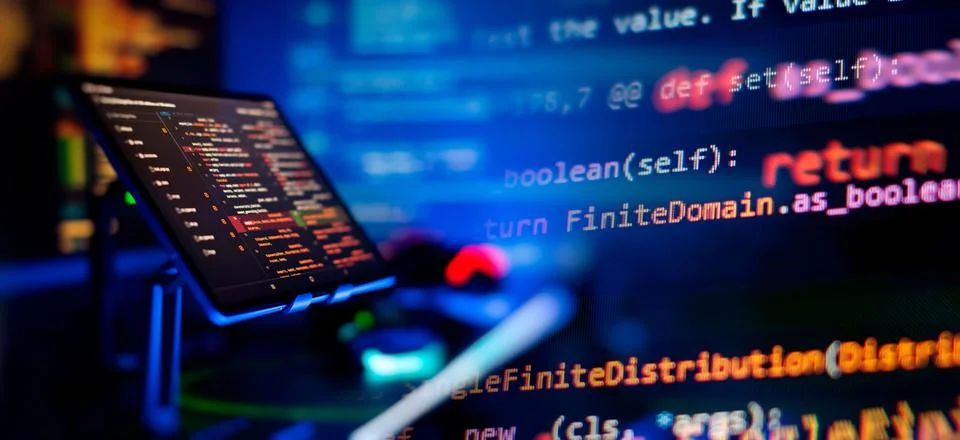 Project managers work new idea. Mobile app developer. Innovative startup pr.. Stock Photos