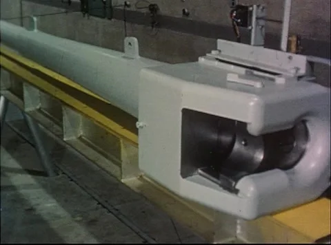 Project Mercury research program testing capsule shaped pendulum in gun range Stock Footage 297465111