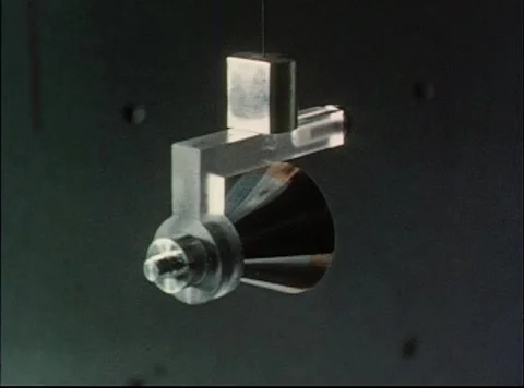 Project Mercury research program testing of mercury capsule shaped pendulum rig Stock Footage 297465114