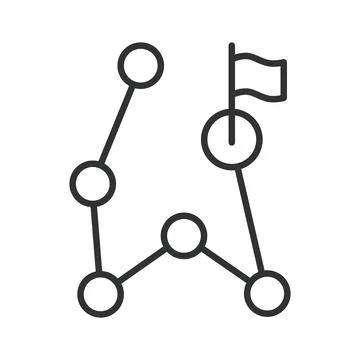 Project milestones, icon in line design. milestones, project milestones Stock Illustration