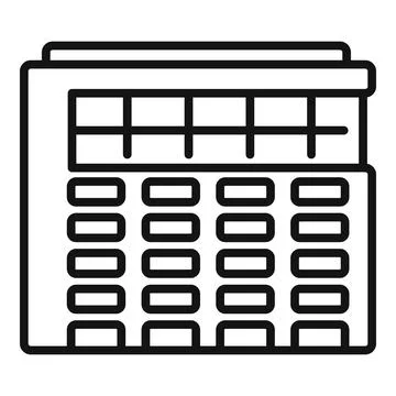 Project multistory building icon outline vector. Development area Ilustración de archivo