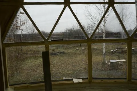 Project of Passive Solar Geodesic Dome Houses Stock Photos