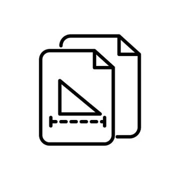Project plan documents architecture icon line style イラスト素材