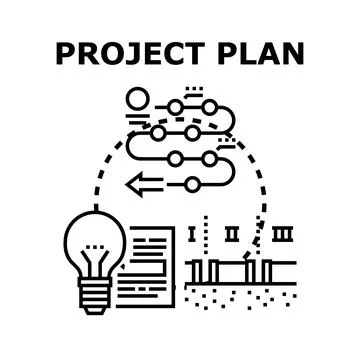 Project plan illustrating business development process workflow イラスト素材