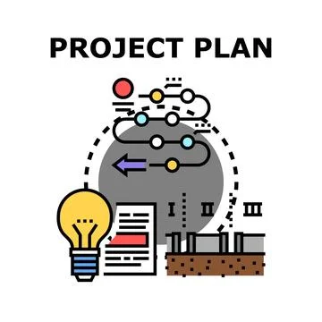 Project plan illustrating business development process workflow イラスト素材