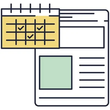 Project plan management flat vector icon design Stock Illustration