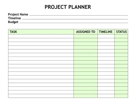 Project Planner Template. A concise design for a business notepad page. Bus.. Stock Illustration