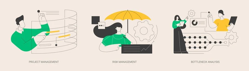 Project planning abstract concept vector illustrations. Stock Illustration