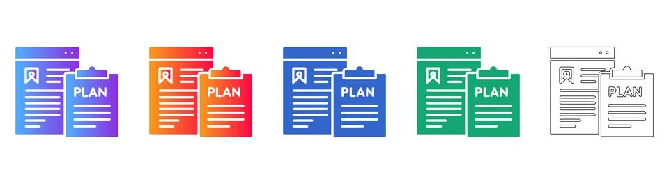 Project Planning and Task Management Icons Ilustración de archivo