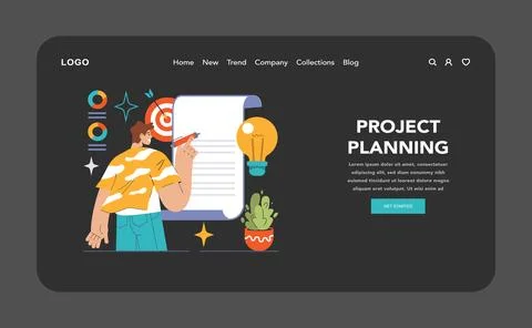 Project Planning concept. Flat vector illustration Stock Illustration