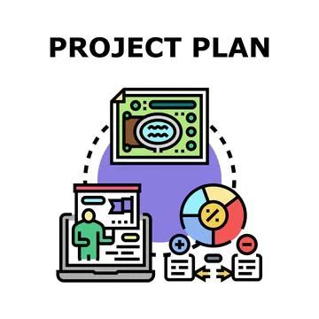 Project planning development workflow concept illustration Illustrazione stock
