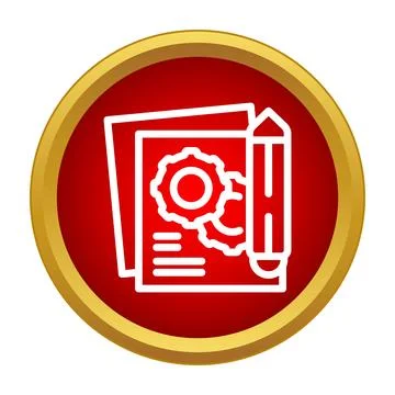 Project planning development workflow with gears and pencil 스톡 일러스트