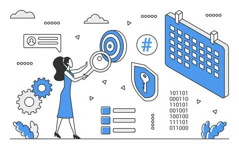 Project planning overview Stock Illustration