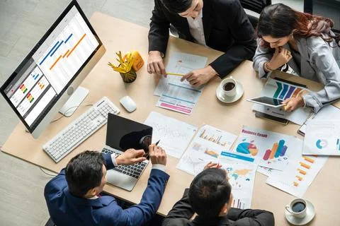Project planning software for modish business project management 스톡 사진