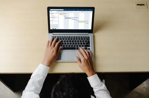 Project planning software for modish business project management Stock Photos
