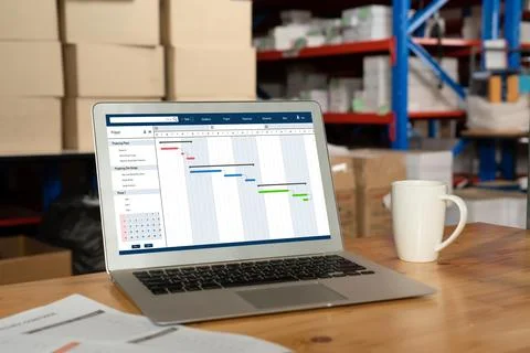 Project planning software for modish business project management Stock Photos