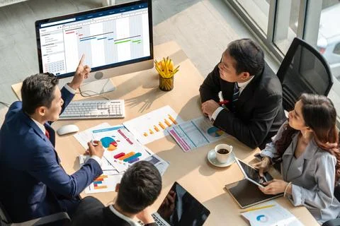 Project planning software for modish business project management Stock Photos
