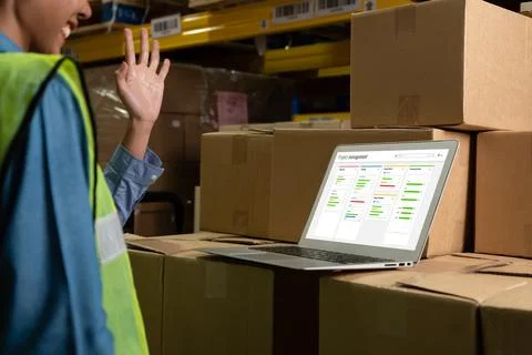 Project planning software for modish business project management Stock Photos