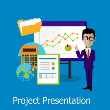 Project Presentation Concept Design Style Stock Illustration