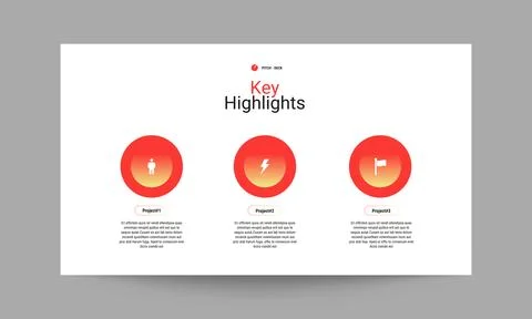 Project Presentation Key Highlights Illustrazione stock