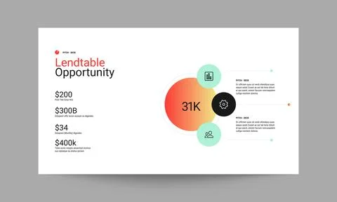 Project Presentation Lendtable Opportunity Illustrazione stock