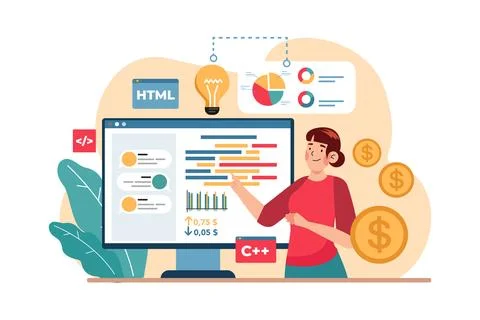 Project presentation regarding development イラスト素材