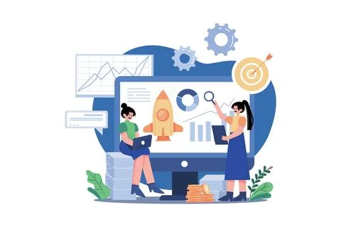 Project Presentation Regarding Development Stockillustratie