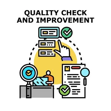 Project quality check and improvement process Stock Illustration