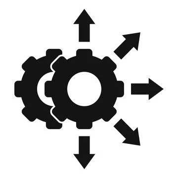 Project restructuring icon, simple style Stock Illustration
