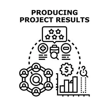 Project results generating strategy and business performance 스톡 일러스트