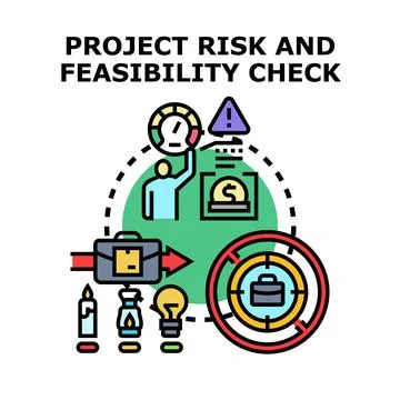 Project risk management and feasibility checking process 스톡 일러스트
