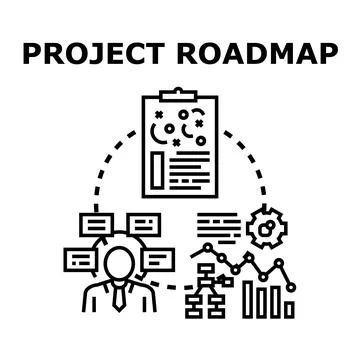 Project roadmap planning future business strategy development 스톡 일러스트