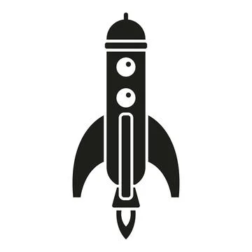 Project rocket icon simple vector. Space launch Stock Illustration