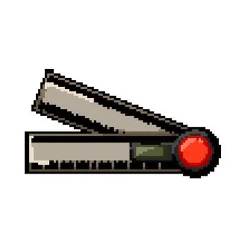 Project ruler builder pixel art vector illustration Stock Illustration